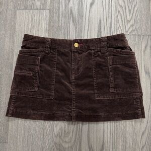 Polo Jeans Ralph Lauren Brown Corduroy Mini Skirt